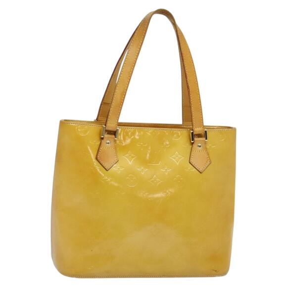 LOUIS VUITTON Monogram Vernis Houston Hand Bag Beige M91004 - Picture 1 of 13